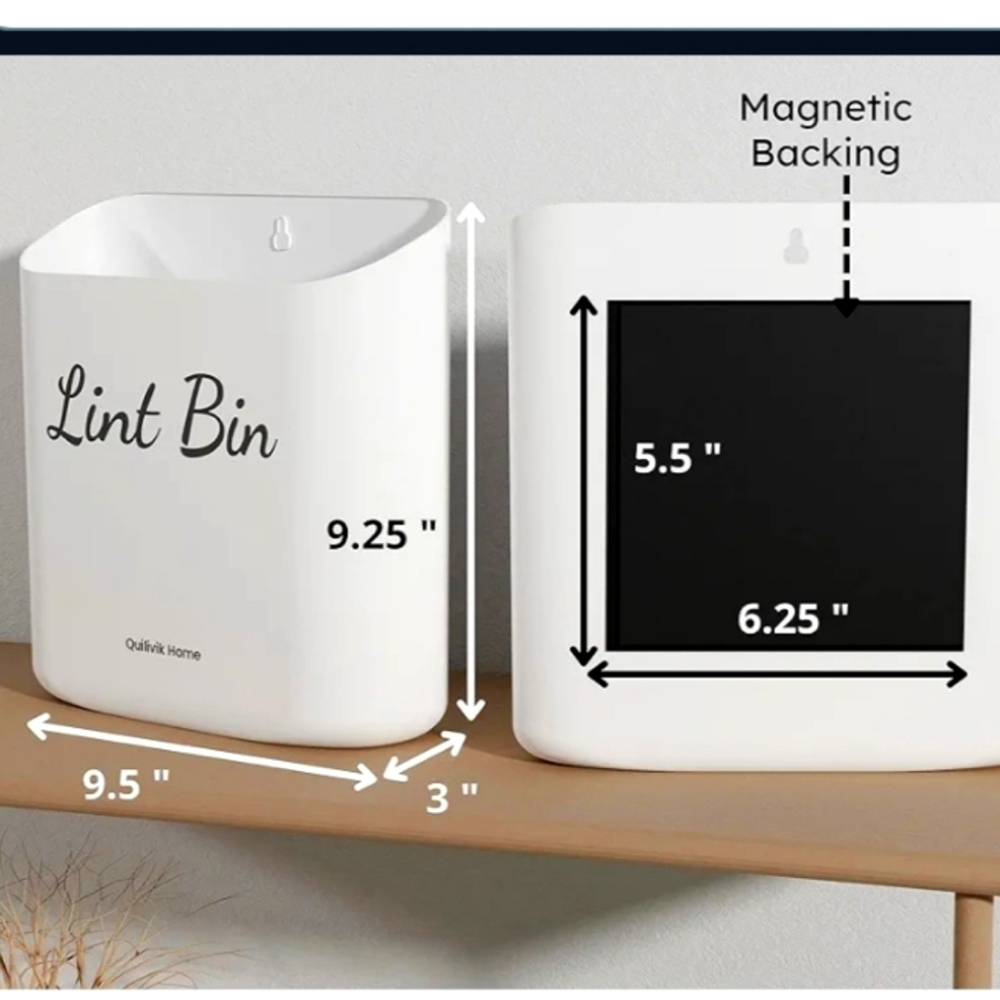 Magnetic White Lint Bin